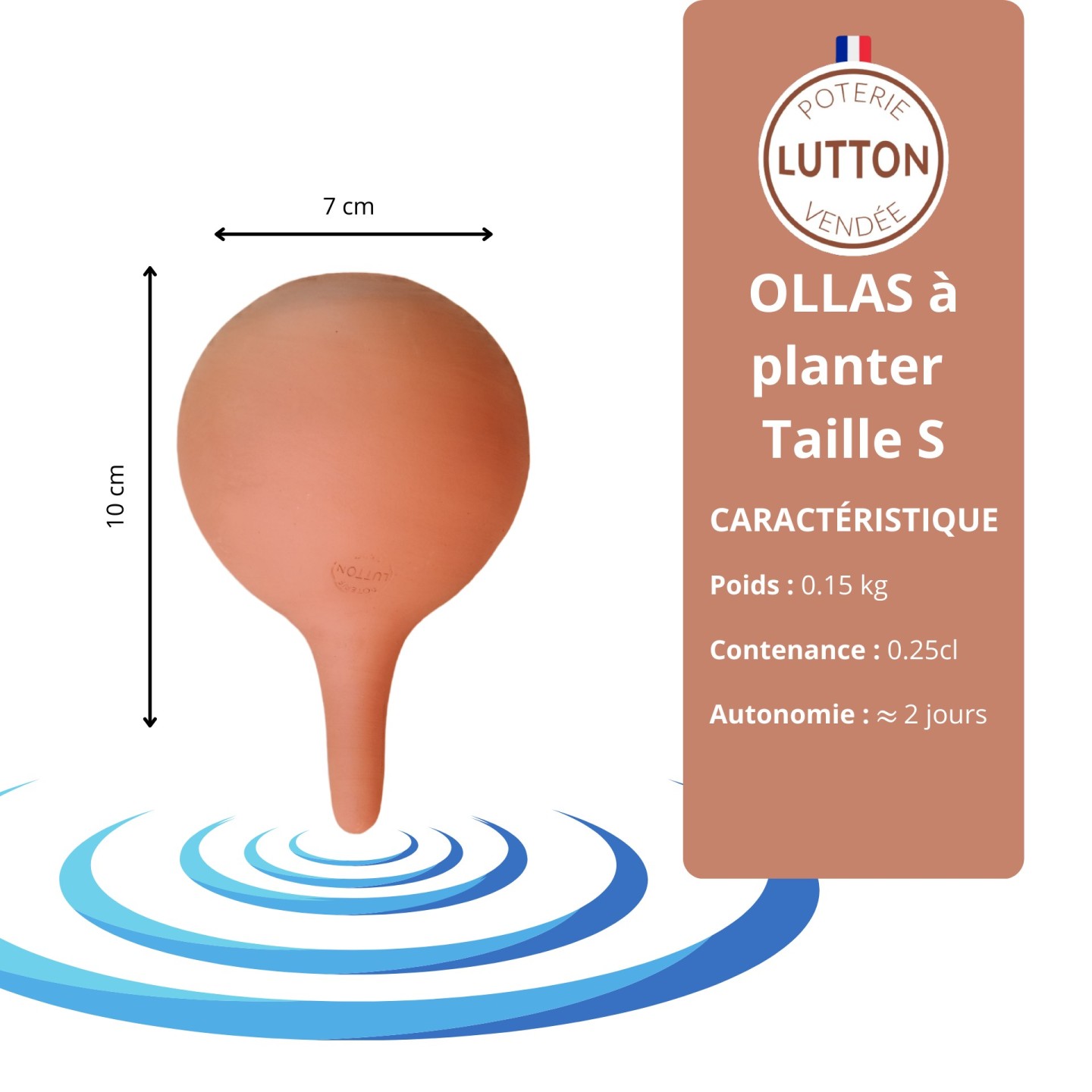 Famille ollas nature - Ollas Lutton le pot qui arrose à votre place