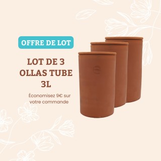 Lot de 3 ollas tube 3l