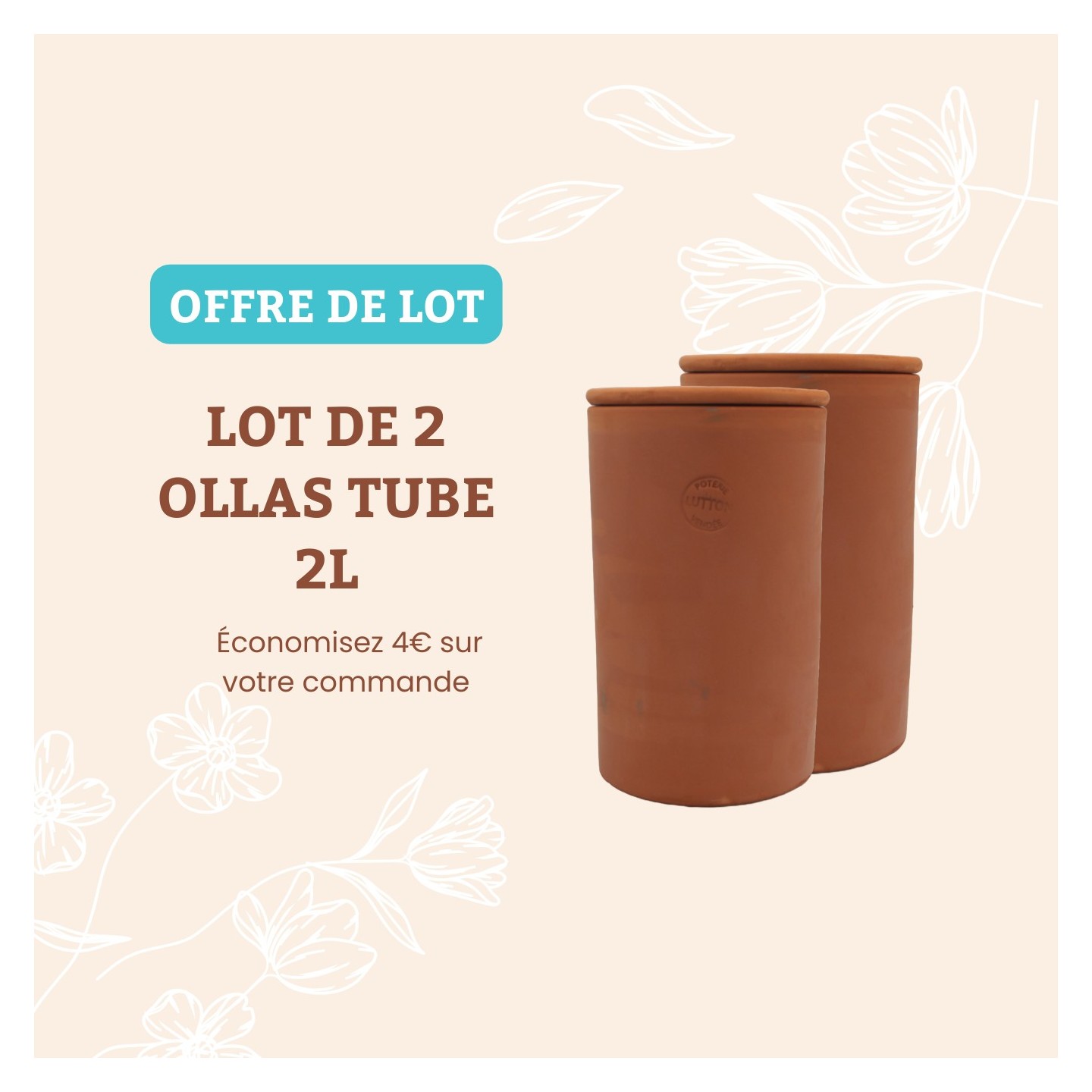 Duo ollas tube de 2 L