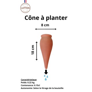 Lot de 4 Ollas Cône à planter 100% Artisanal - Ollas Lutton