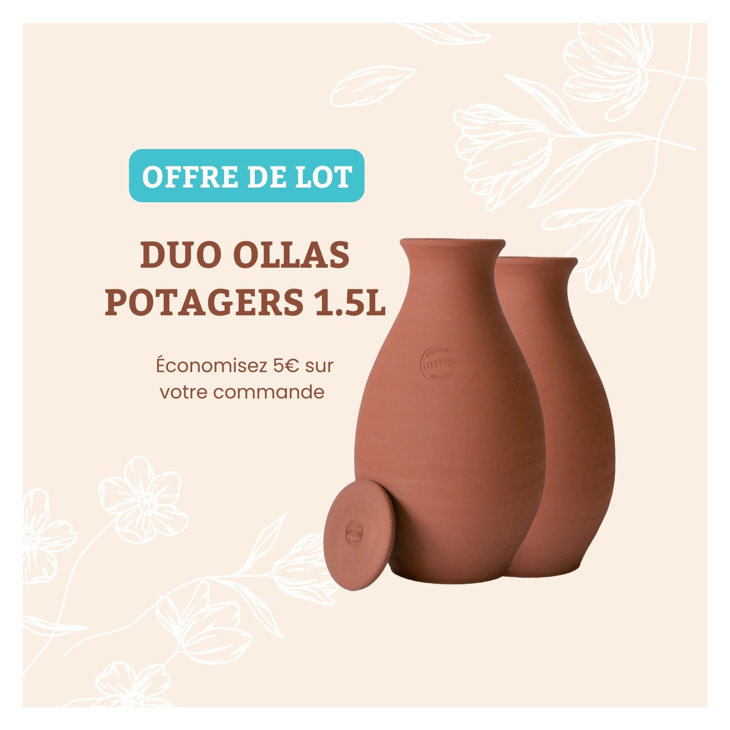 Duo ollas potagers 1.5L