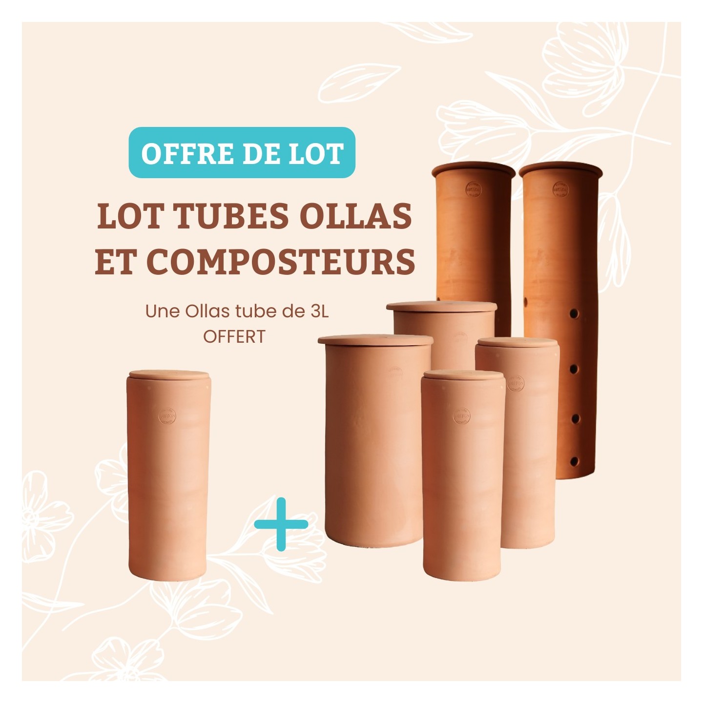 Lot Tubes Ollas et Composteurs