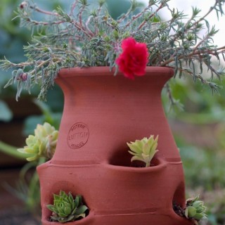 Handmade Pottery Strawberry Tower – For Your Garden