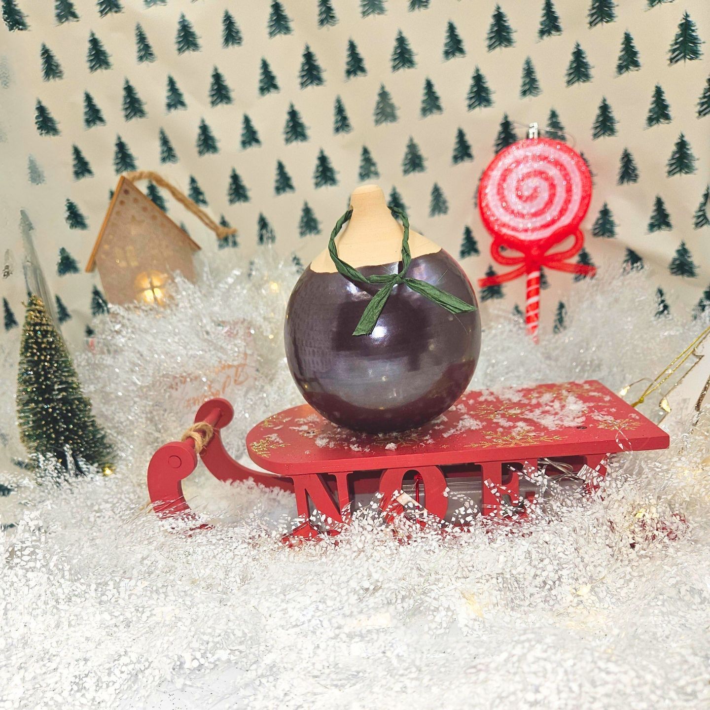 Boule de Noël en céramique émaillée – Fait main en France