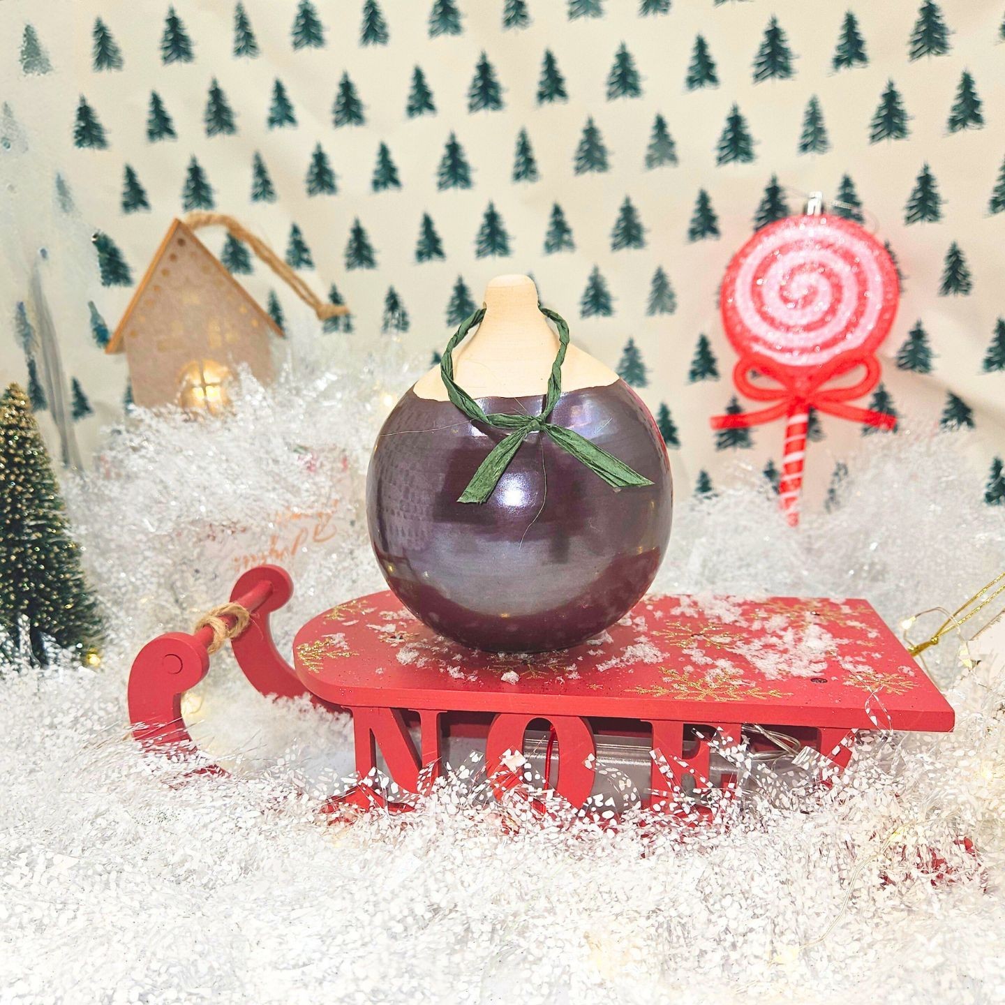 Boule de Noël en céramique émaillée – Fait main en France