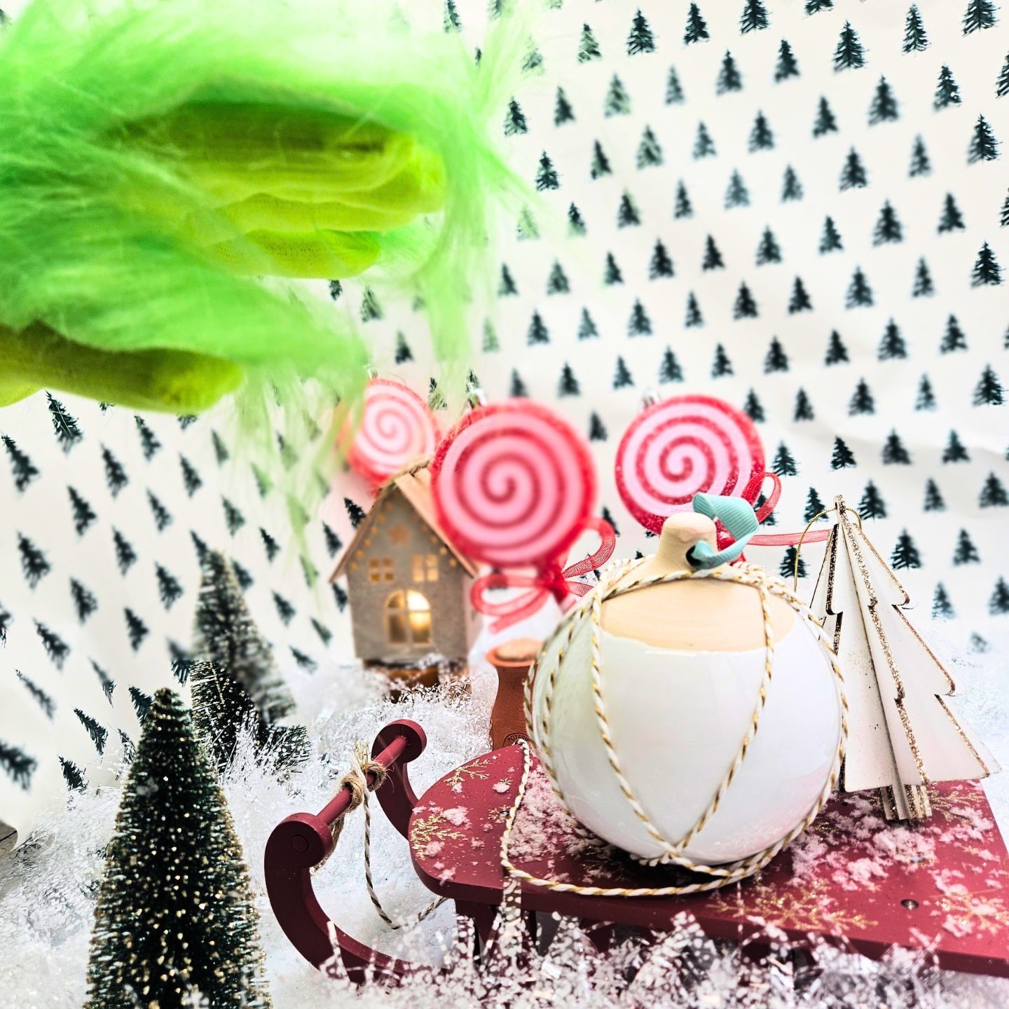 Boule de Noël en céramique émaillée – Fait main en France