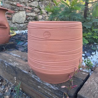 Pot Tradition à Rayures | Terre Cuite Artisanale | Poterie Lutton